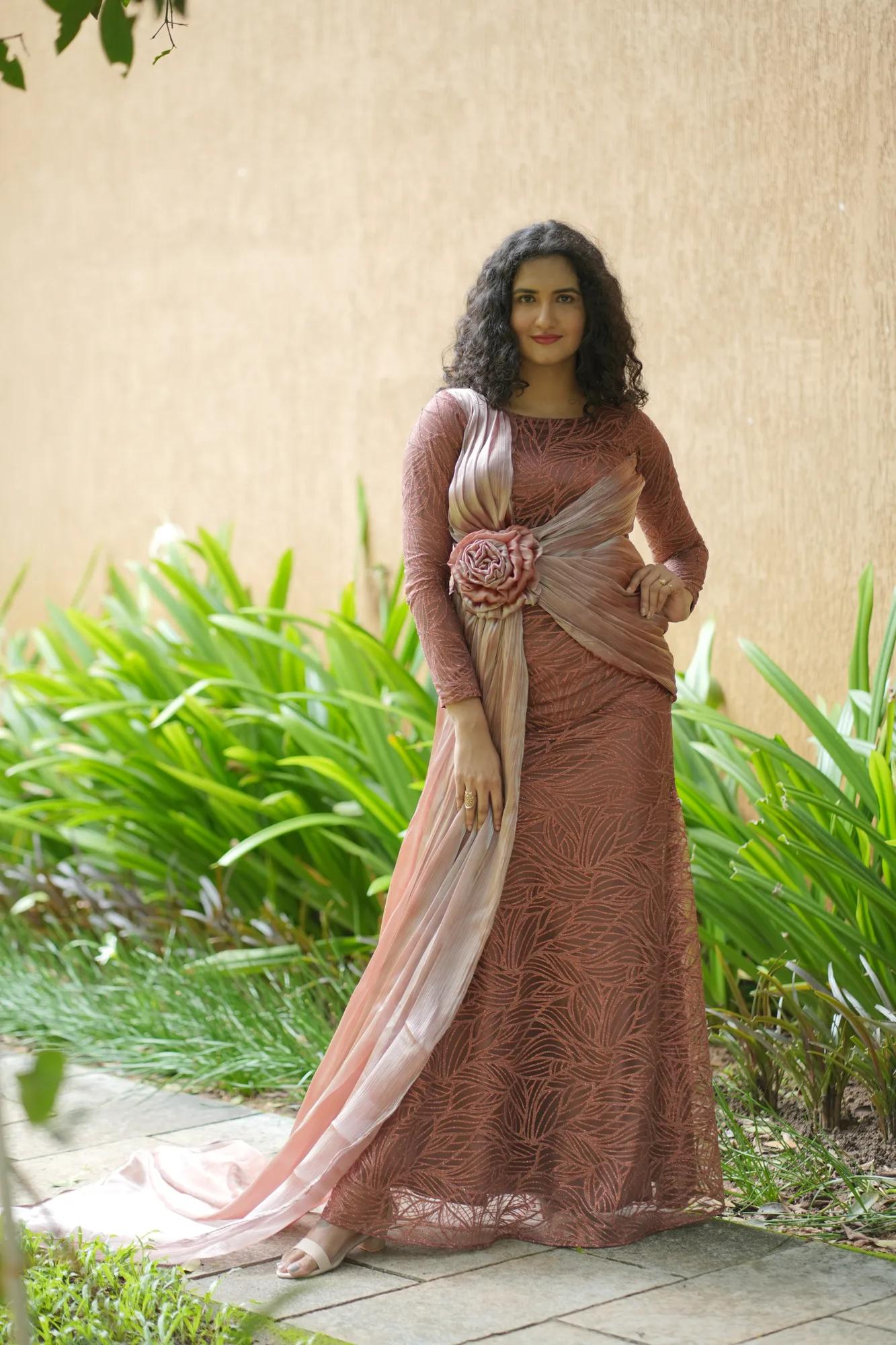 Net Handwork Gown
