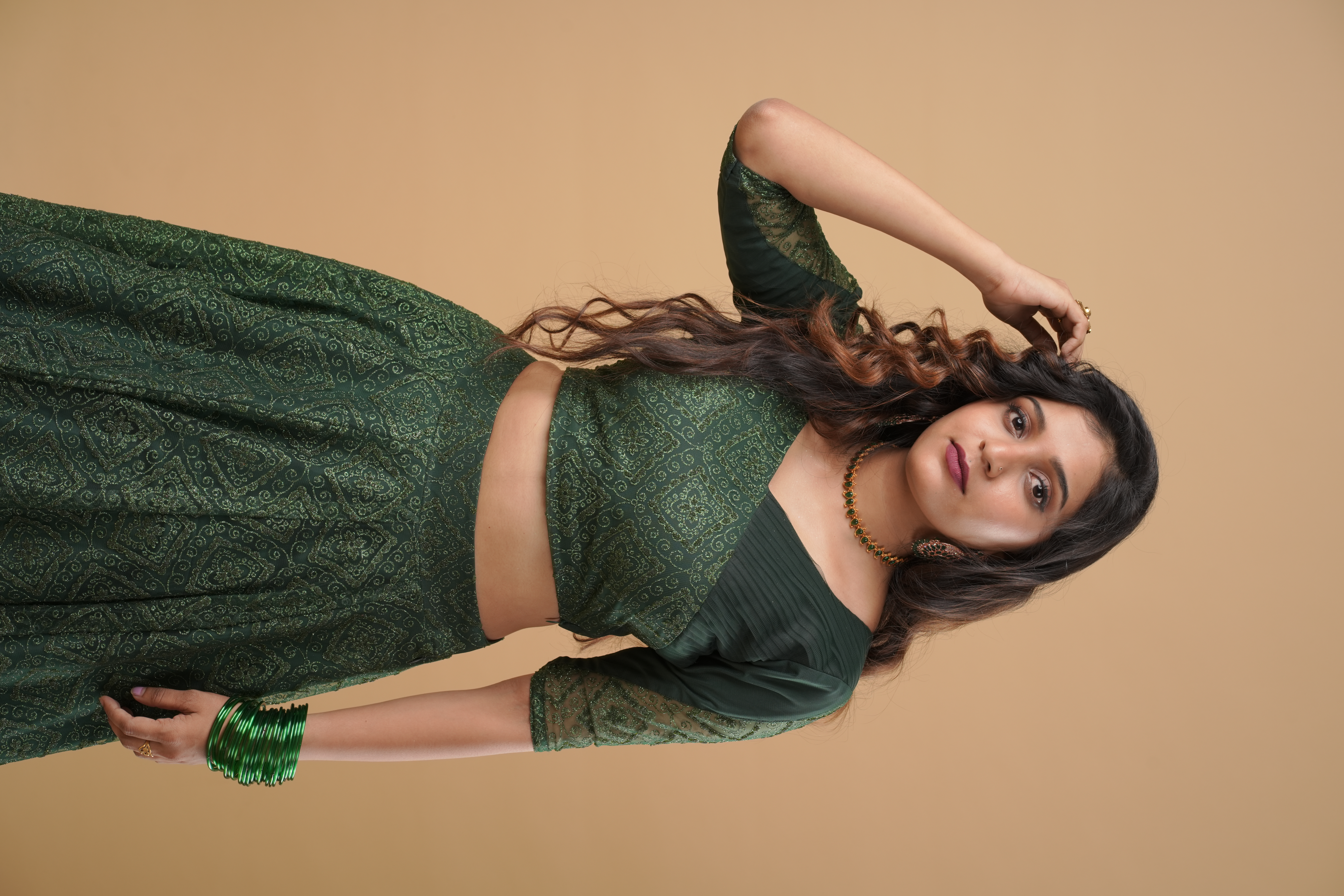 Harini Harit Lehenga (Emerald Beauty)
